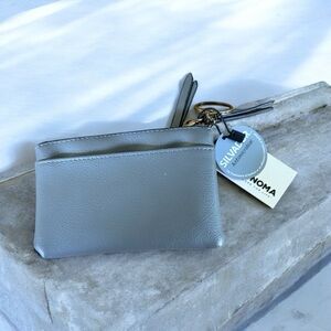 Sonoma Gray Key & Card Holder Smooth Leather